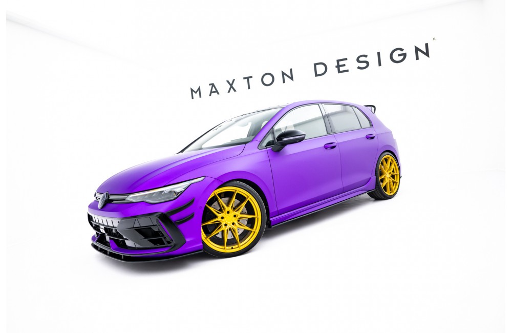 Street Pro Side Skirts Diffusers Volkswagen Golf R Mk8 Facelift - Black-Red Street Pro Side Skirts Diffusers Volkswagen Golf R Mk8 Facelift - Black-Red