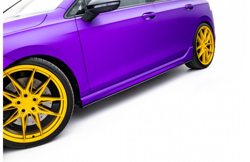 Street Pro Side Skirts Diffusers Volkswagen Golf R Mk8 Facelift - Black-Red Street Pro Side Skirts Diffusers Volkswagen Golf R Mk8 Facelift - Black-Red
