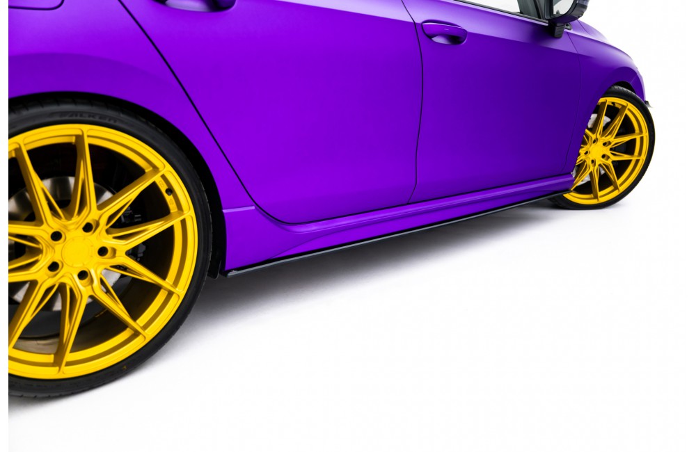 Street Pro Side Skirts Diffusers Volkswagen Golf R Mk8 Facelift - Black-Red Street Pro Side Skirts Diffusers Volkswagen Golf R Mk8 Facelift - Black-Red