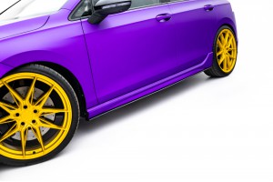 Street Pro Side Skirts Diffusers Volkswagen Golf R Mk8 Facelift - Black-Red Street Pro Side Skirts Diffusers Volkswagen Golf R Mk8 Facelift - Black-Red