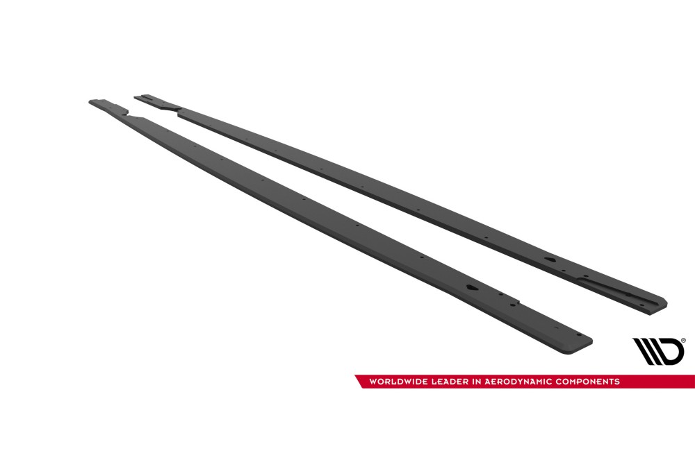 Street Pro Side Skirts Diffusers Volkswagen Golf R Mk8 Facelift - Black-Red Street Pro Side Skirts Diffusers Volkswagen Golf R Mk8 Facelift - Black-Red