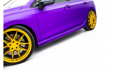 Street Pro Side Skirts Diffusers Volkswagen Golf R Mk8 Facelift - Black-Red