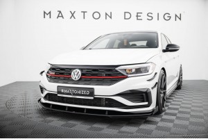 Street Pro Front Splitter + Flaps Volkswagen Jetta GLI Mk7 - Black + Gloss Flaps
