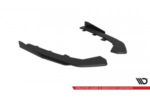 Street Pro Rear Side Splitters + Flaps Volkswagen Jetta GLI Mk7 - Black + Gloss Flaps