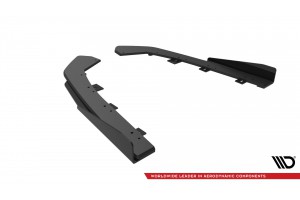 Street Pro Rear Side Splitters + Flaps Volkswagen Jetta GLI Mk7 - Black + Gloss Flaps