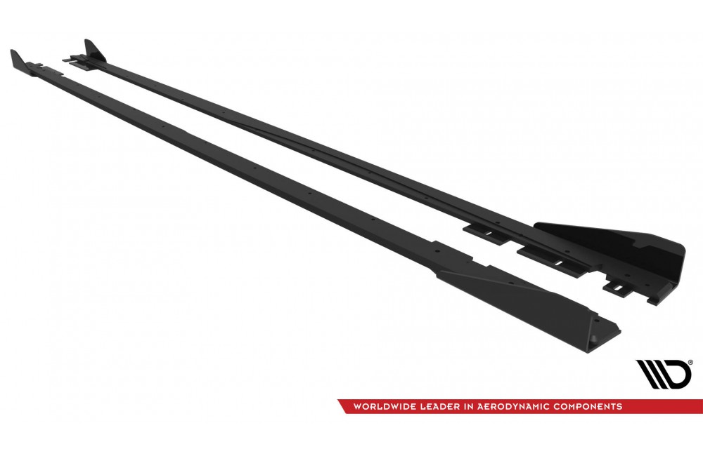 Street Pro Side Skirts Diffusers + Flaps Volkswagen Jetta GLI Mk7 - Black + Gloss Flaps Street Pro Side Skirts Diffusers + Flaps Volkswagen Jetta GLI Mk7 - Black + Gloss Flaps