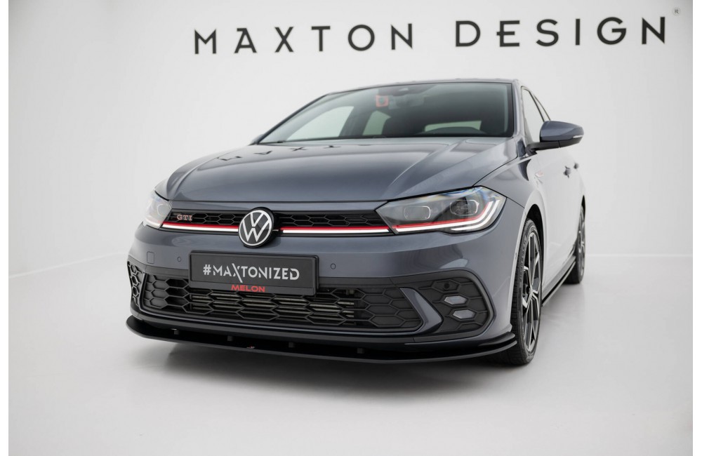 Street Pro Front Splitter Volkswagen Polo GTI Mk6 Facelift - Black