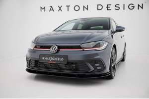 Street Pro Front Splitter Volkswagen Polo GTI Mk6 Facelift - Black