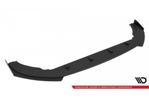 Street Pro Front Splitter + Flaps Volkswagen Polo GTI Mk6 Facelift - Black + Gloss Flaps