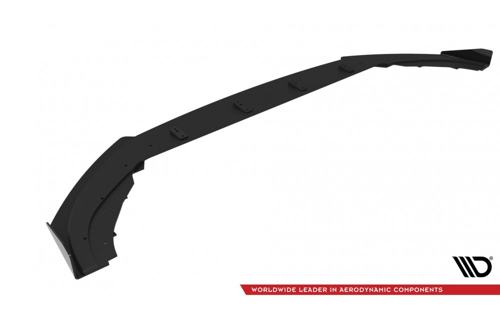 Street Pro Front Splitter + Flaps Volkswagen Polo GTI Mk6 Facelift - Black + Gloss Flaps