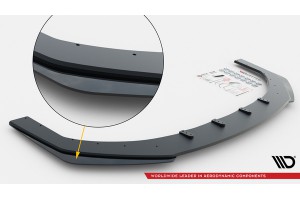 Street Pro Front Splitter + Flaps Volkswagen Polo GTI Mk6 Facelift - Black + Gloss Flaps