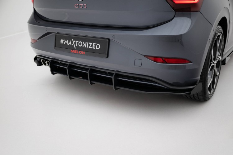 Street Pro Οπίσθιος diffuser + Flaps Volkswagen Polo GTI Mk6 Facelift