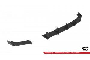 Street Pro Rear Diffuser + Flaps Volkswagen Polo GTI Mk6 Facelift - Black + Gloss Flaps