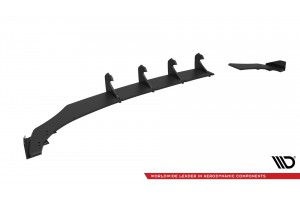 Street Pro Rear Diffuser + Flaps Volkswagen Polo GTI Mk6 Facelift - Black + Gloss Flaps