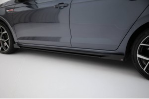 Street Pro Side Skirts Diffusers + Flaps Volkswagen Polo GTI Mk6 Facelift - Black + Gloss Flaps Street Pro Side Skirts Diffusers + Flaps Volkswagen Polo GTI Mk6 Facelift - Black + Gloss Flaps