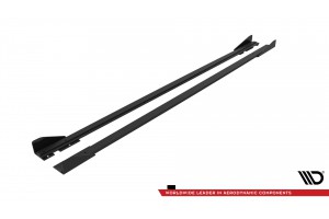 Street Pro Side Skirts Diffusers + Flaps Volkswagen Polo GTI Mk6 Facelift - Black + Gloss Flaps Street Pro Side Skirts Diffusers + Flaps Volkswagen Polo GTI Mk6 Facelift - Black + Gloss Flaps