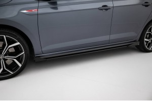 Street Pro Side Skirts Diffusers + Flaps Volkswagen Polo GTI Mk6 Facelift - Black + Gloss Flaps Street Pro Side Skirts Diffusers + Flaps Volkswagen Polo GTI Mk6 Facelift - Black + Gloss Flaps