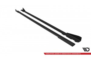 Street Pro Side Skirts Diffusers + Flaps Volkswagen Polo GTI Mk6 Facelift - Black + Gloss Flaps Street Pro Side Skirts Diffusers + Flaps Volkswagen Polo GTI Mk6 Facelift - Black + Gloss Flaps