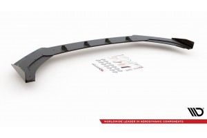 Street Pro Front Splitter + Flaps Volkswagen Polo GTI Mk6 - Black + Gloss Flaps
