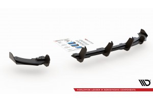 Street Pro Rear Valance + Flaps Volkswagen Polo GTI Mk6 - Black + Gloss Flaps