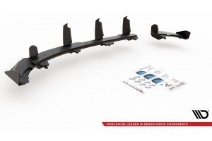 Street Pro Rear Valance + Flaps Volkswagen Polo GTI Mk6 - Black + Gloss Flaps