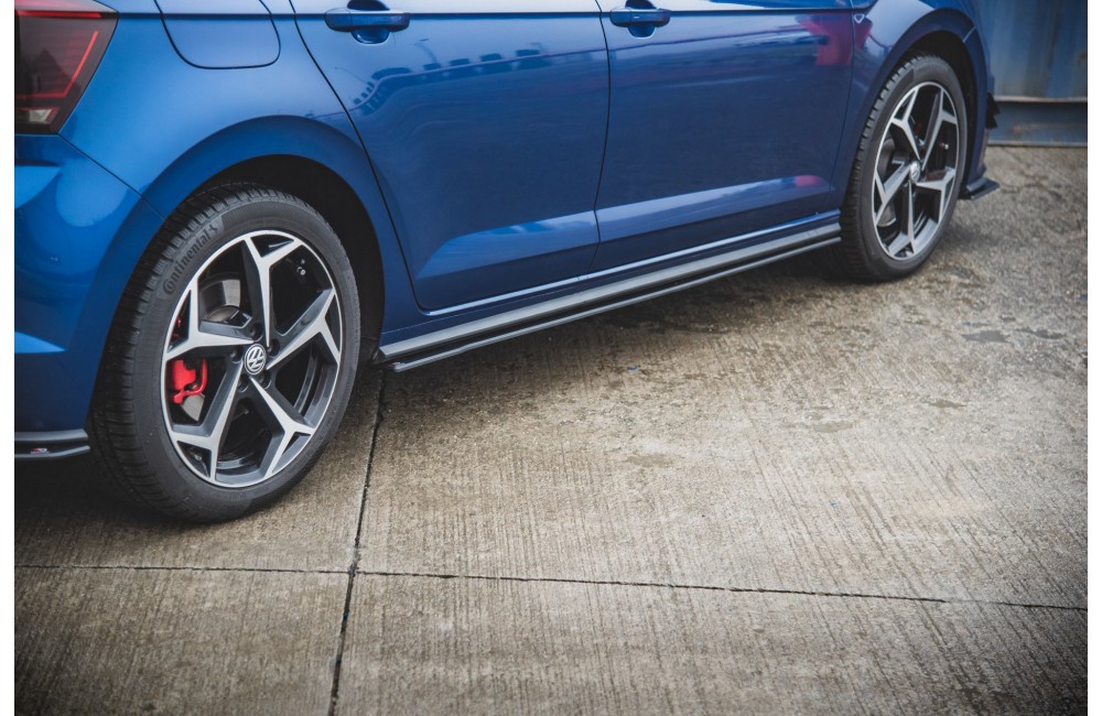 Street Pro Side Skirts Diffusers Volkswagen Polo GTI Mk6 - Black