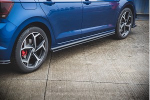 Street Pro Side Skirts Diffusers Volkswagen Polo GTI Mk6 - Black