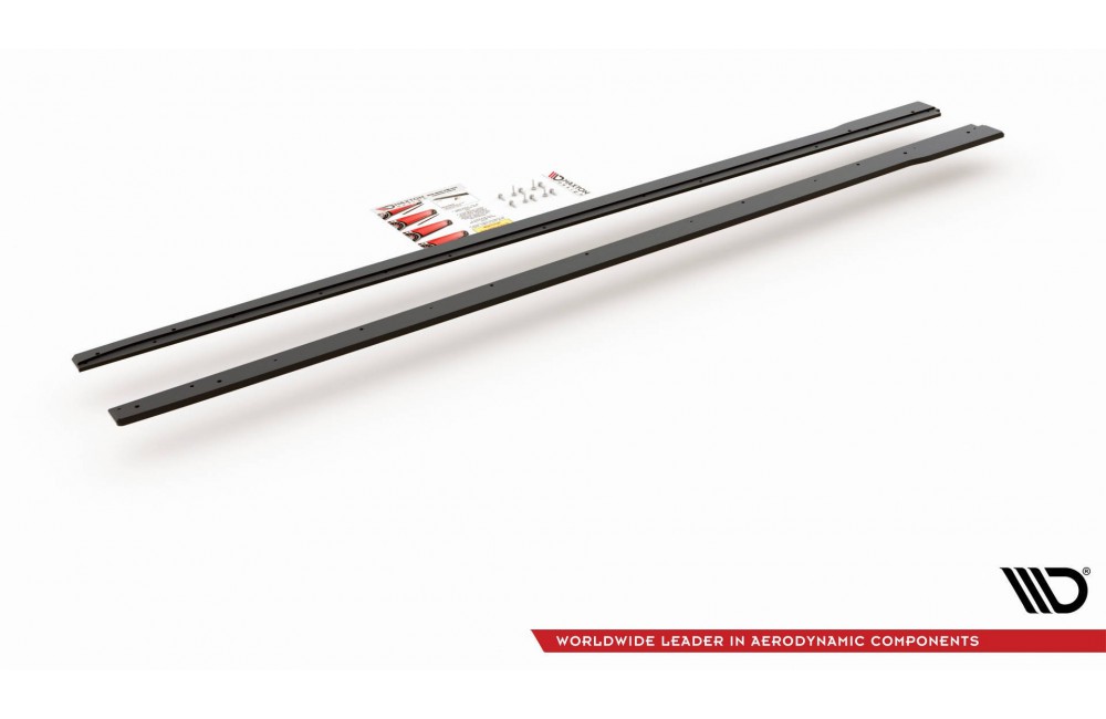 Street Pro Side Skirts Diffusers Volkswagen Polo GTI Mk6 - Black