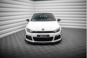 Street Pro Front Splitter + Flaps Volkswagen Scirocco R Mk3 - Black + Gloss Flaps