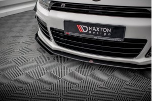 Street Pro Front Splitter + Flaps Volkswagen Scirocco R Mk3 - Black + Gloss Flaps