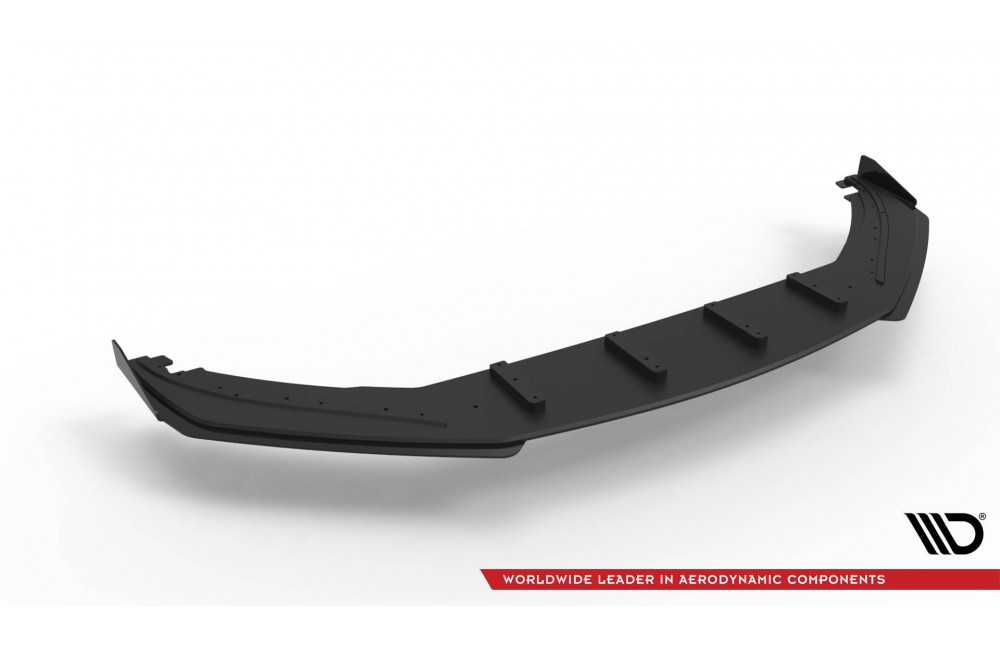 Street Pro Front Splitter + Flaps Volkswagen Scirocco R Mk3 - Black + Gloss Flaps