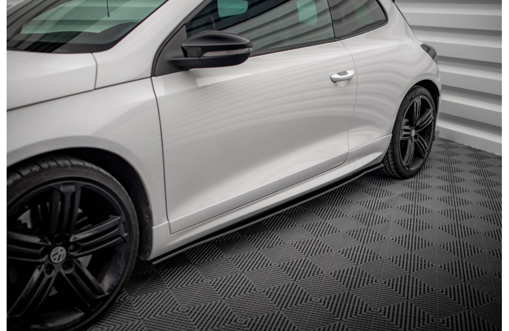 Street Pro Side Skirts Diffusers Volkswagen Scirocco R Mk3 - Black-Red