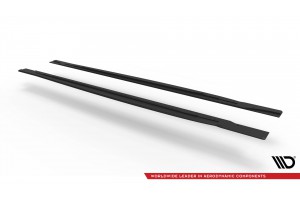 Street Pro Side Skirts Diffusers Volkswagen Scirocco R Mk3 - Black-Red