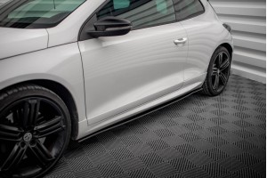 Street Pro Side Skirts Diffusers Volkswagen Scirocco R Mk3 - Black-Red