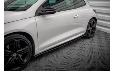 Street Pro Side Skirts Diffusers Volkswagen Scirocco R Mk3 - Black-Red